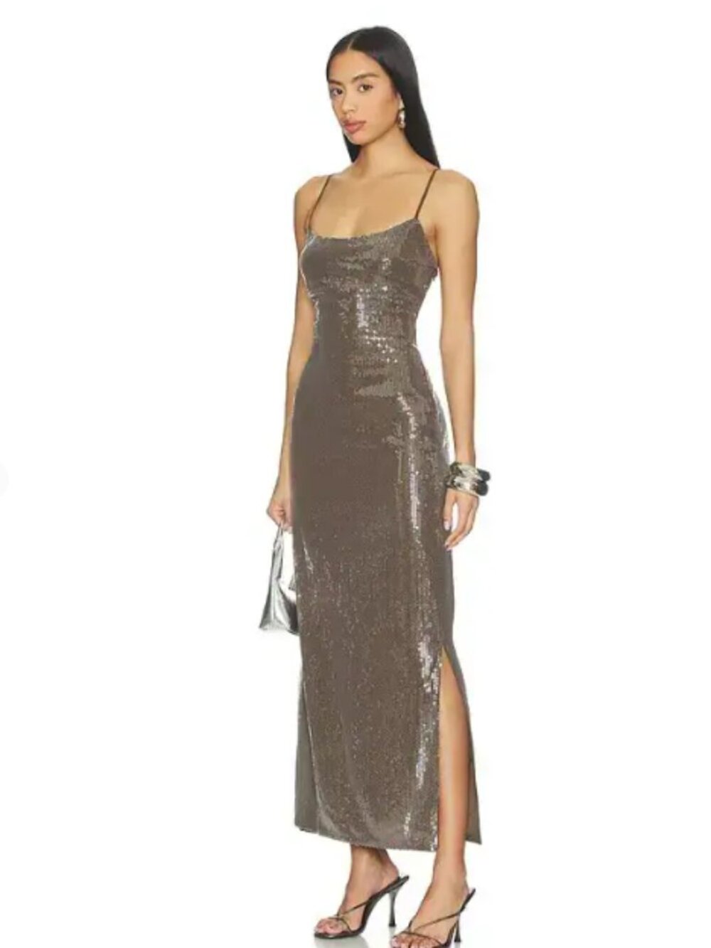 Miaou x REVOLVE Thais Dress Brown Size Small NWT